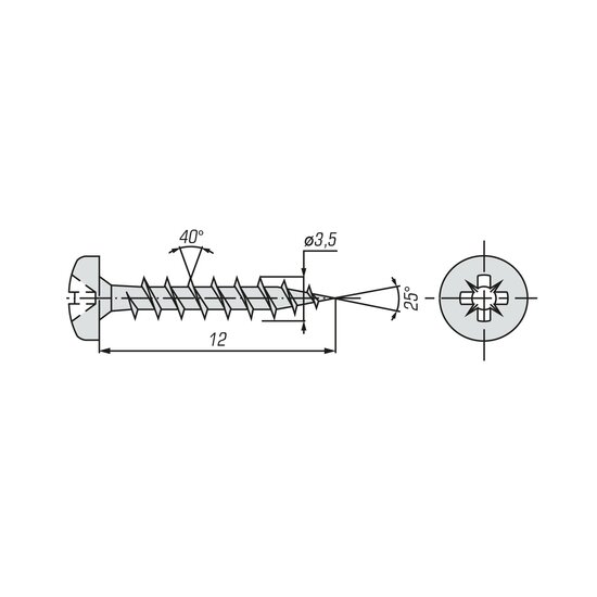 Саморез ШУЦ SWFS PN 3,5х12 (1000 шт)