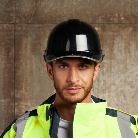 Каска защитная Delta Plus Baseball Diamond V черная с храповиком (DIAM5NO)