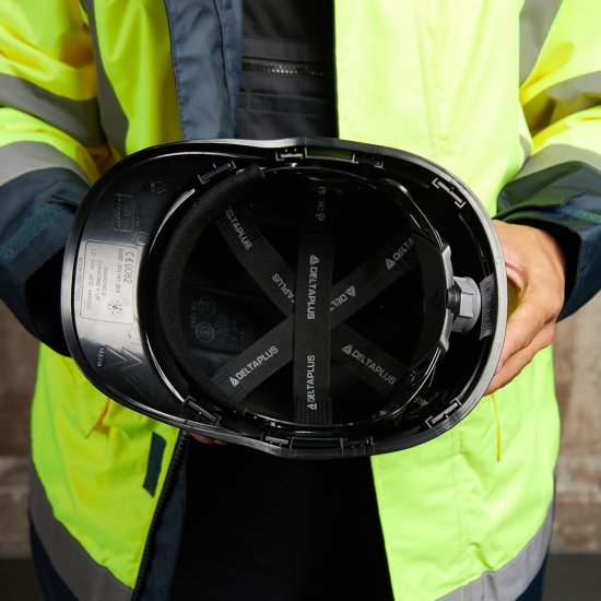 Каска защитная Delta Plus Baseball Diamond V черная с храповиком (DIAM5NO)