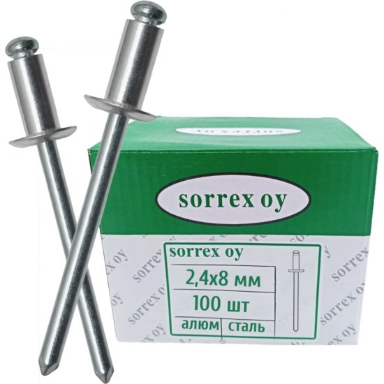 Вытяжная заклепка SORREX 2.4х8 100 шт.