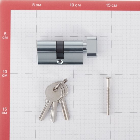 Цилиндр Corsa Deco 60 30х30 мм ключ/вертушка матовый никель