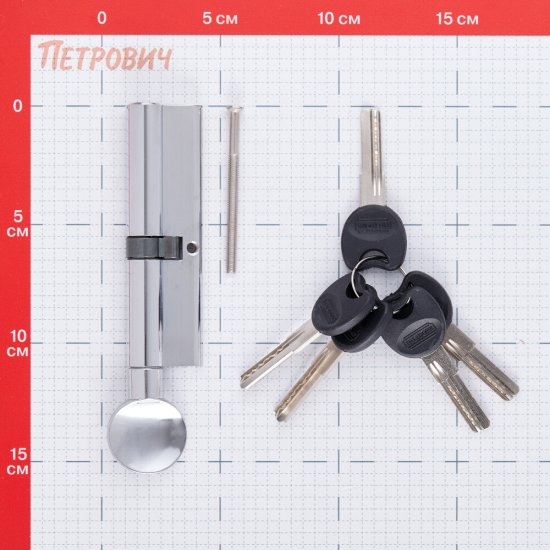 Цилиндр Palidore 110 60/50С мм ключ/вертушка хром