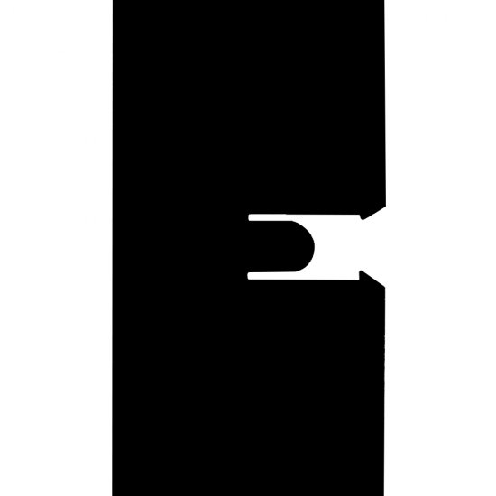 Элемент для потолка грильято 100х100х40х10 мм «мама» 0,6 м черный матовый