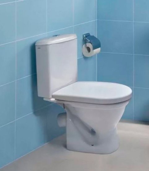 Унитаз-компакт Santek Алькор с косым выпуском с сиденьем дюропласт белый (1.WH30.2.140)