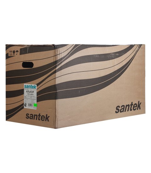 Унитаз-компакт Santek Алькор с косым выпуском с сиденьем дюропласт белый (1.WH30.2.140)