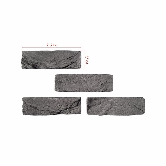 Искусственный камень White Hills Торн Брик серый (68 шт.=1.18 кв.м)