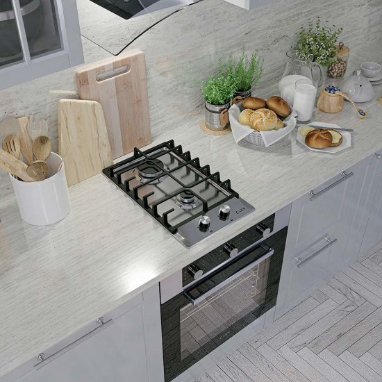 Варочная панель газовая Lex GVS 321 2 конфорки нержавеющая сталь