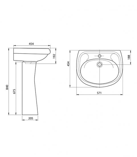 Пьедестал Santeri Воротынский 675 мм белый (1.3601.7.S00.00B.0)