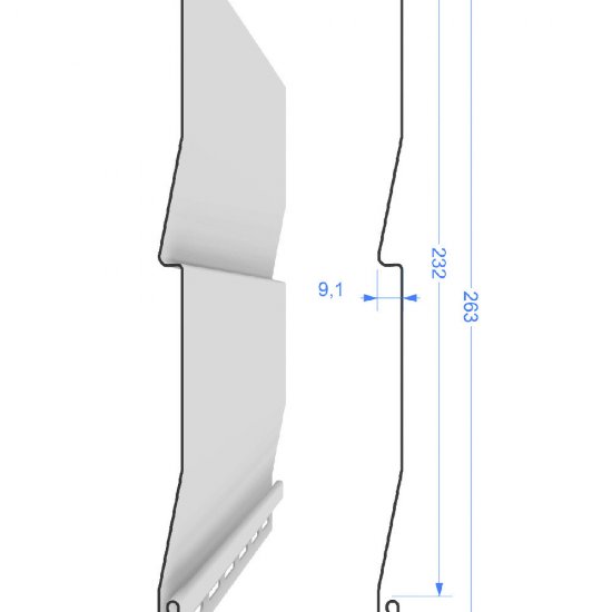 Сайдинг Docke Standard 3000х230 мм сливки