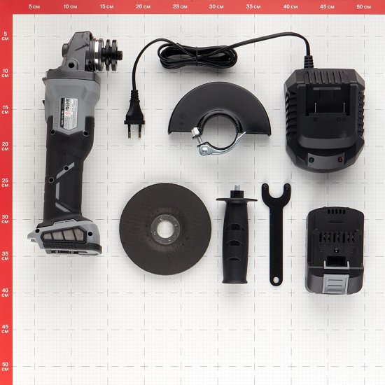 Шлифмашина угловая аккумуляторная Интерскол УШМ-125/18В 18 В 4Ач Li-Ion d125 мм 1 АКБ и ЗУ (578.4.1.70)