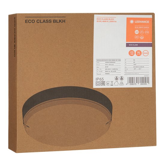 Светильник светодиодный Ledvance Eco class 4000К 30 Вт 14,3 кв.м белый IP65 (4058075692091)
