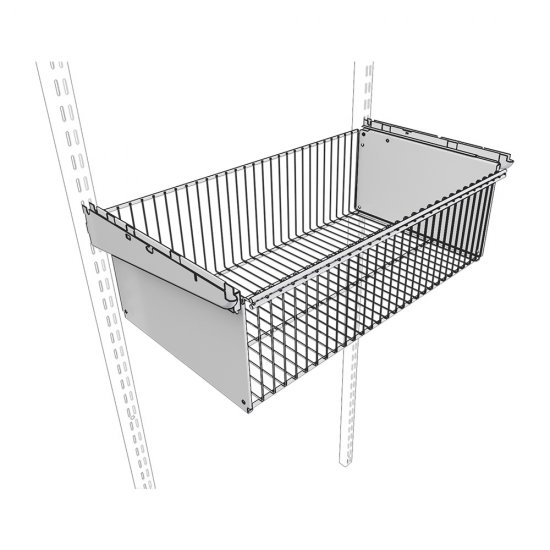 Корзина выдвижная металлическая белая 563х440х181 мм Титан-GS
