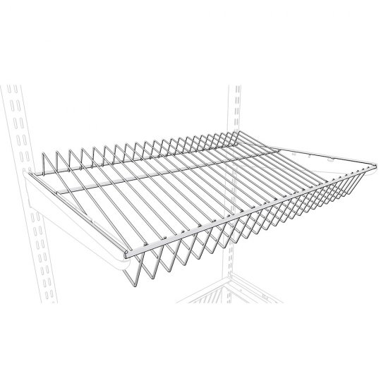 Полка для обуви металлическая белая 603х406 мм Титан-GS
