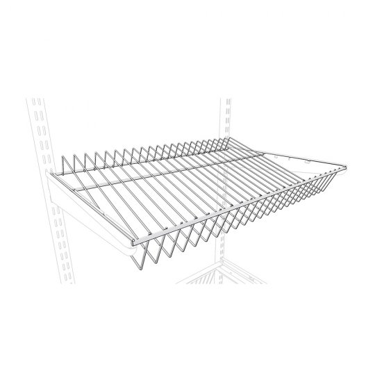 Полка для обуви металлическая белая 903х406 мм Титан-GS