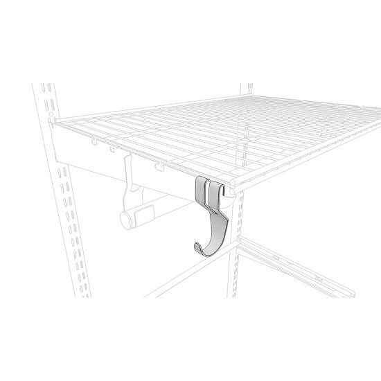 Крючок универсальный металлический белый Титан-GS