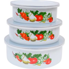 Набор эмалированных мисок Mallony FAMILIA