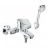 Смеситель для ванны Decoroom DR22 хром однорычажный с коротким изливом с лейкой (DR22036)