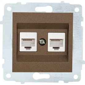 Механизм 2-местной компьютерной розетки OVIVO RJ45