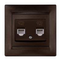 Двойная телефонная розетка TDM ELECTRIC Лама