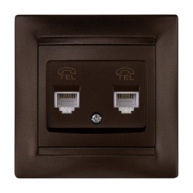 Двойная телефонная розетка TDM ELECTRIC Лама