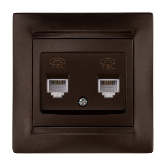 Двойная телефонная розетка TDM ELECTRIC Лама