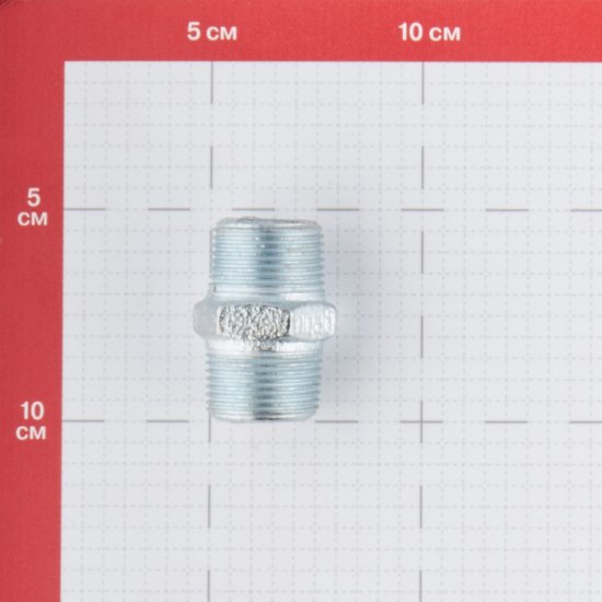 Ниппель Gebo Platinum (280-5V) 3/4 НР(ш) х 3/4 НР(ш) чугунный оцинкованный
