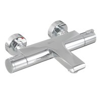 Смеситель для ванны термостатический Lemark Yeti хром с коротким изливом с лейкой