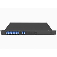 Укомплектованный стоечный оптический кросс TopLan КРС-Top-1U-20LC/U-OS2-BK