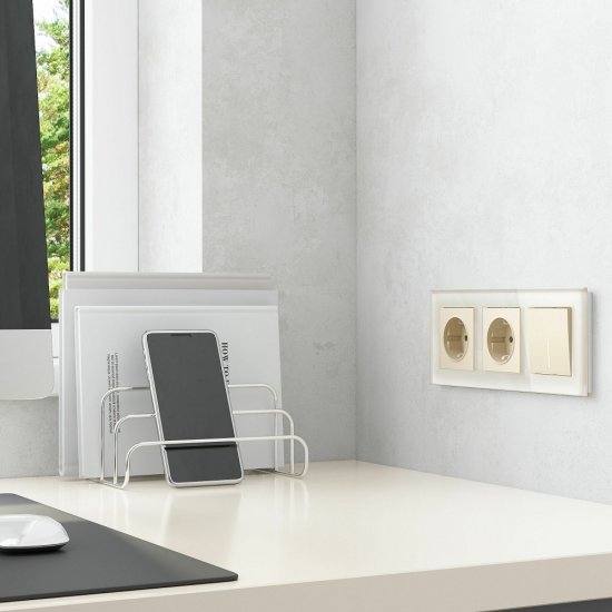 Выключатель Werkel одноклавишный встраиваемый айвори матовый с подсветкой (a059279)