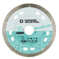 Диск алмазный по керамограниту Diamond Industrial Splinter 125х22,2х1,1 мм сплошной сухой рез