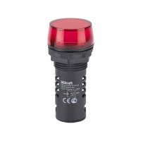 Лампа сигнальная Dekraft ЛK-22 220 В IP54 пластиковая красная (25119DEK)