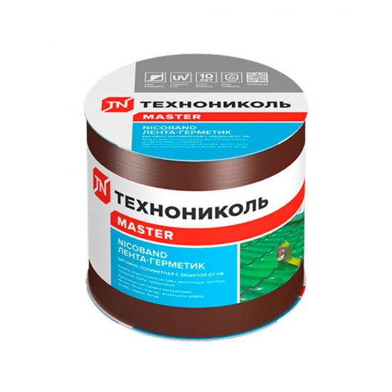 Лента гидроизоляционная Nicoband коричневая 10 м х 10 см