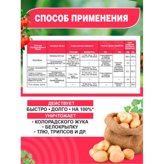 Средство для защиты растений от колорадского жука и тли Green Belt Командор 10 мл