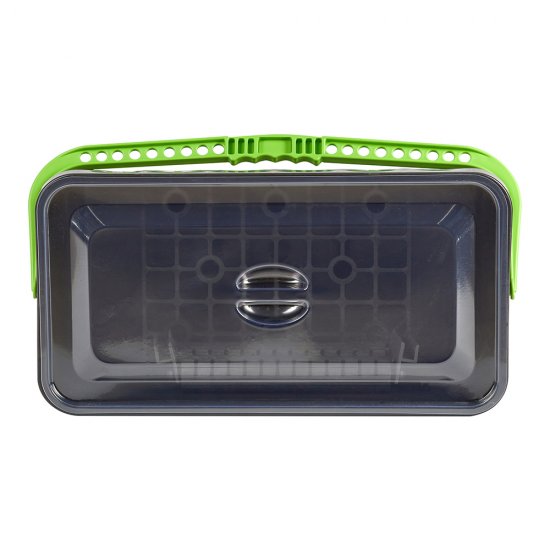 Ведро для мойки плитки пластиковое Wenzo с отжимным роликом и сеткой для губки 24 л