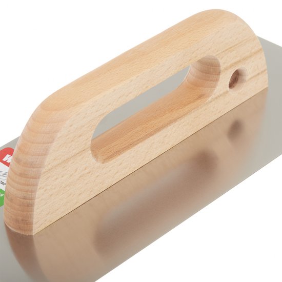 Гладилка плоская Wenzo 280х130 мм для клея и штукатурки с деревянной ручкой