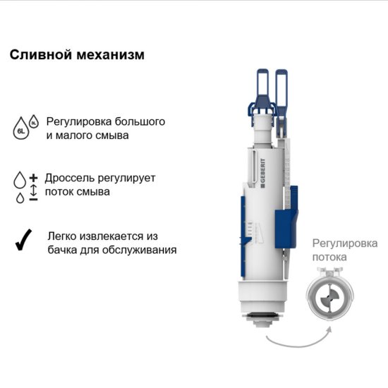 Инсталляция Geberit Delta Duofix для подвесного унитаза без кнопки (111.153.00.1)