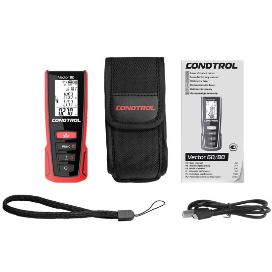 Дальномер лазерный Condtrol Vector 80 80 м Bluetooth (1-4-099)