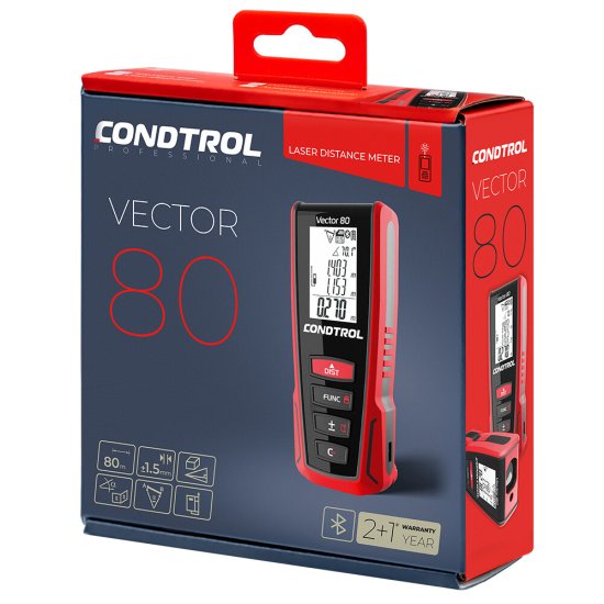 Дальномер лазерный Condtrol Vector 80 80 м Bluetooth (1-4-099)