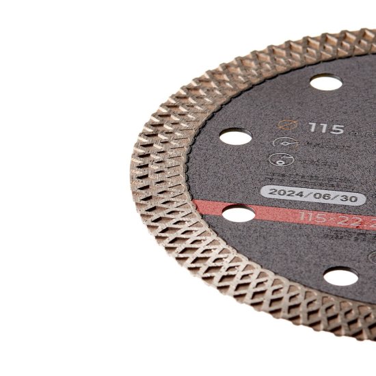 Диск алмазный по керамограниту Rage by Vira 115х22,2х1,2 мм турбо мокрый рез (605115)