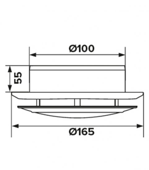 Анемостат вытяжной регулируемый Era с фланцем d100 мм белый