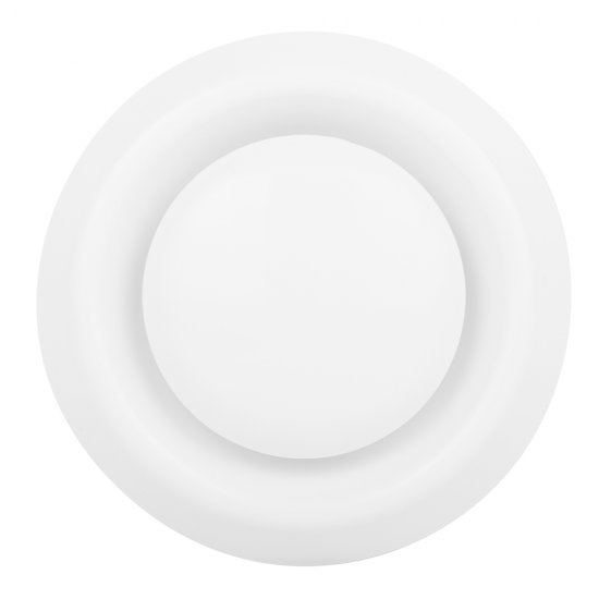 Анемостат приточно-вытяжной регулируемый Era с фланцем и стопорным кольцом d100 мм белый