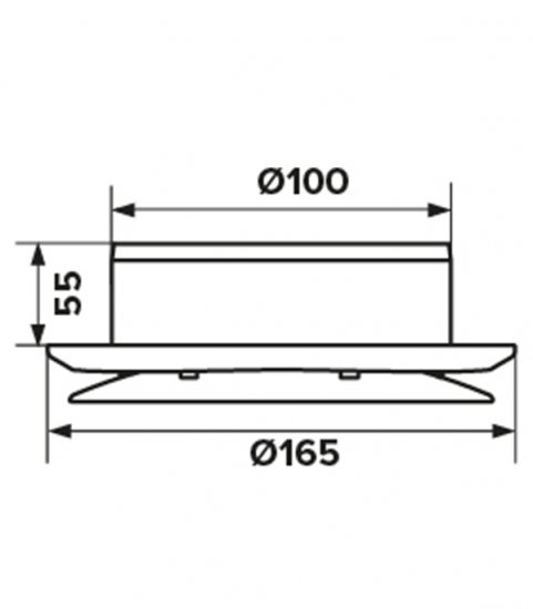 Анемостат приточный регулируемый Era с фланцем d100 мм белый