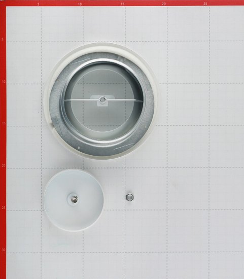 Анемостат вытяжной Era Pro регулируемый стальной с полимерным покрытием d100 мм белый