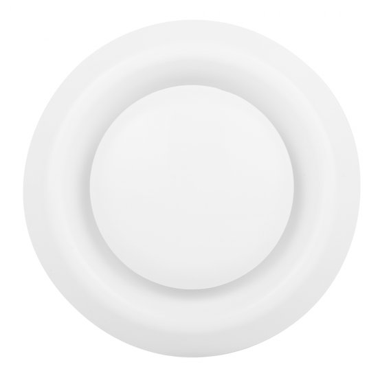 Анемостат приточно-вытяжной регулируемый Era с фланцем и стопорным кольцом d125 мм белый