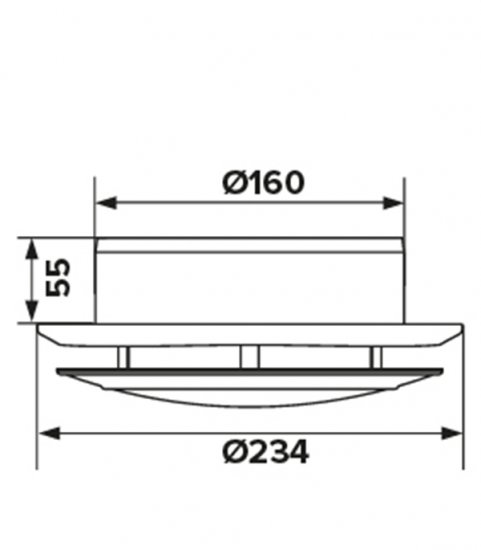 Анемостат вытяжной регулируемый Era с фланцем d160 мм белый