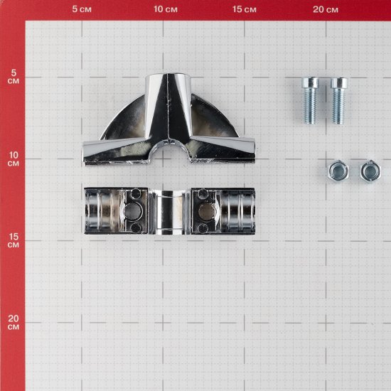 Соединитель Т-образный для пяти труб к системе Joker d25 мм с площадками хром