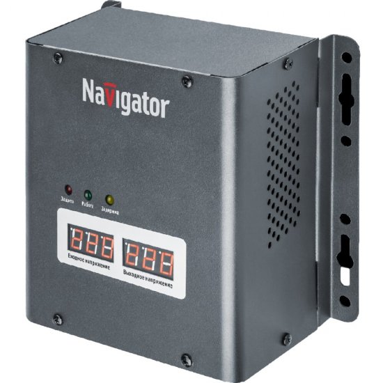 Стабилизатор напряжения Navigator NVR-RW1 однофазный 220 В 0,5 кВА релейный навесной