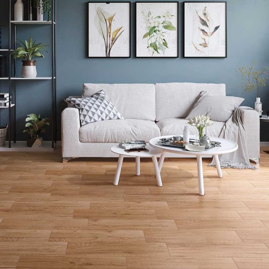 Керамогранит Cersanit Maplewood коричневый матовый 598х185х7,5 мм (11 шт.=1,216 кв.м)