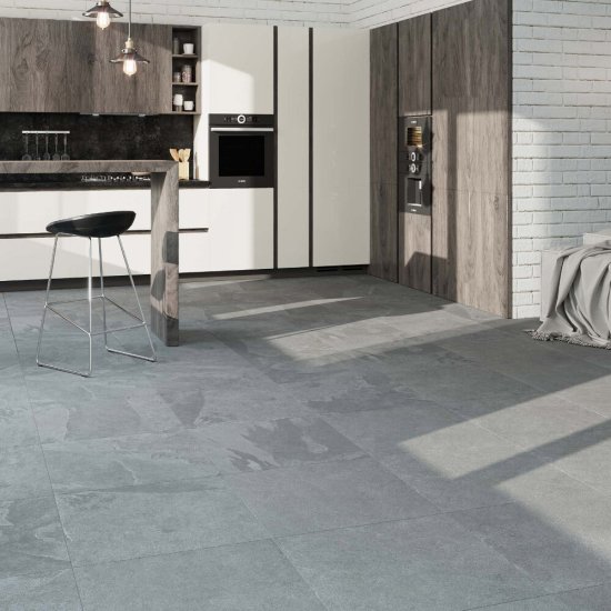 Керамогранит Estima Terra TE02 серый ректифицированный неполированный 800х800х11 мм (2 шт.=1,28 кв.м)