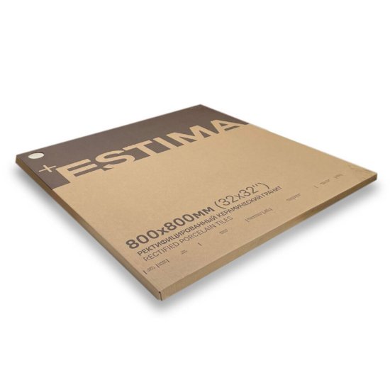 Керамогранит Estima Terra TE02 серый ректифицированный неполированный 800х800х11 мм (2 шт.=1,28 кв.м)